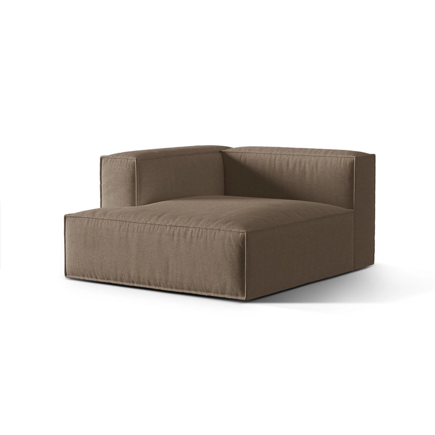 Nuria Modulares Sofa Sitzelement, Linke Seite, aus Strukturierter Stoff in Cappuccino (Liberty 5), 147x127 cm von Micadoni – Bild 3