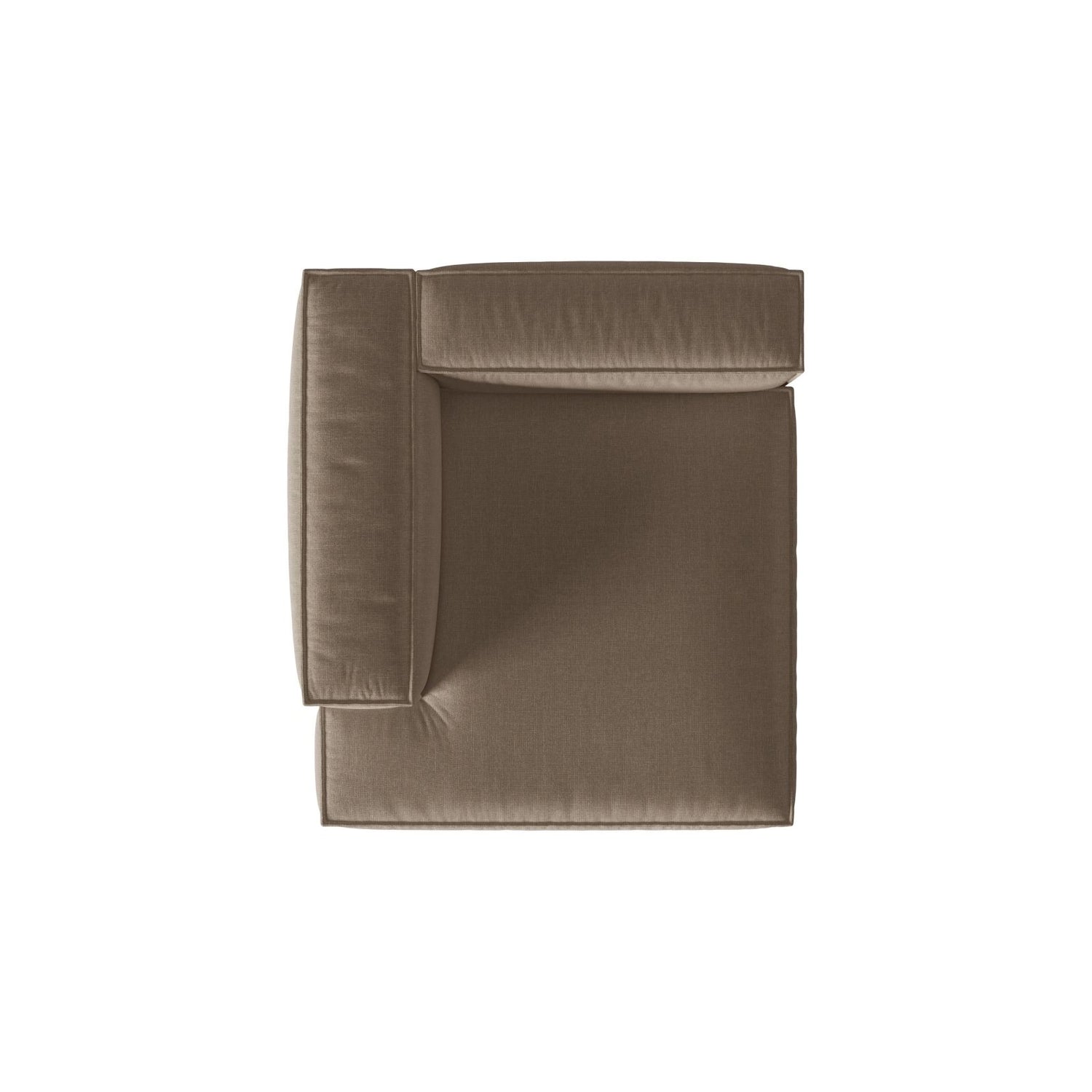 Nuria Modulares Sofa Sitzelement, Linke Seite, aus Strukturierter Stoff in Cappuccino (Liberty 5), 147x127 cm von Micadoni – Bild 5