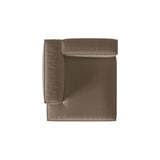 Nuria Modulares Sofa Sitzelement, Linke Seite, aus Strukturierter Stoff in Cappuccino (Liberty 5), 147x127 cm von Micadoni – Bild 5
