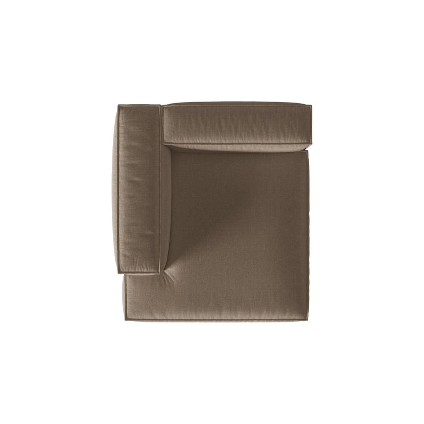 Nuria Modulares Sofa Sitzelement, Linke Seite, aus Strukturierter Stoff in Cappuccino (Liberty 5), 147x127 cm von Micadoni – Bild 5