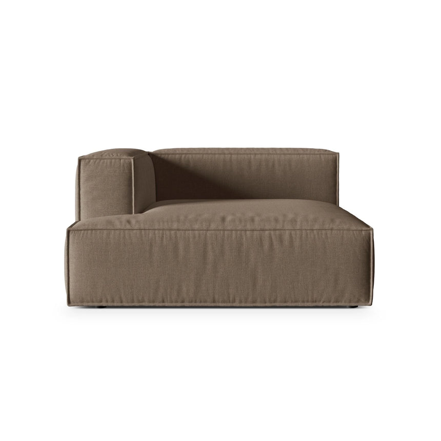 Nuria Modulares Sofa Sitzelement, Linke Seite, aus Strukturierter Stoff in Cappuccino (Liberty 5), 147x147 cm von Micadoni – Bild 1