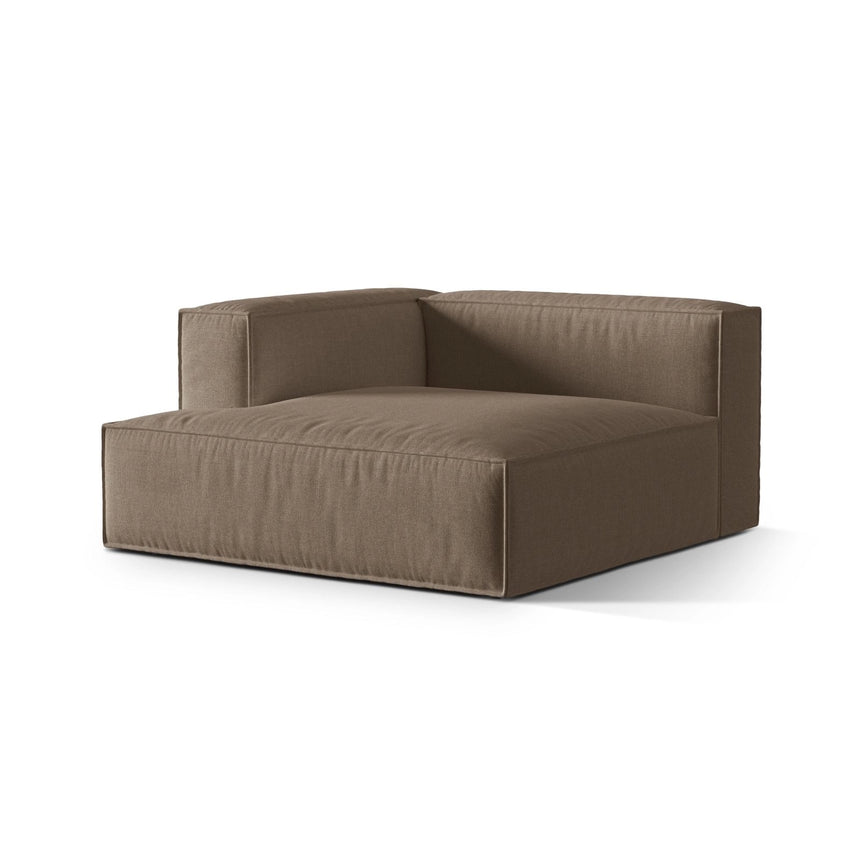 Nuria Modulares Sofa Sitzelement, Linke Seite, aus Strukturierter Stoff in Cappuccino (Liberty 5), 147x147 cm von Micadoni – Bild 3