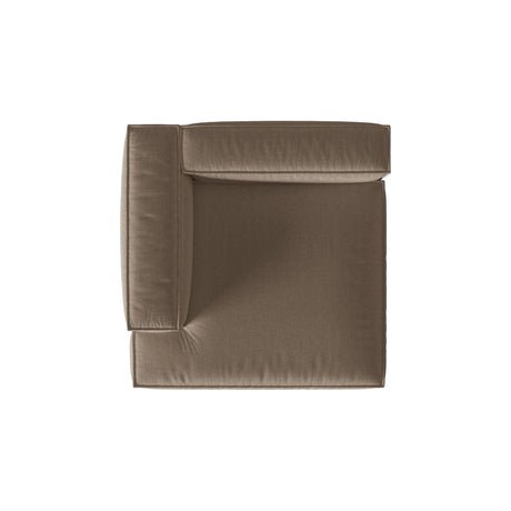 Nuria Modulares Sofa Sitzelement, Linke Seite, aus Strukturierter Stoff in Cappuccino (Liberty 5), 147x147 cm von Micadoni – Bild 5