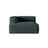 Nuria Modulares Sofa Sitzelement, Linke Seite, aus Strukturierter Stoff in Deep Petrol (Liberty 13), 147x127 cm von Micadoni – Bild 1