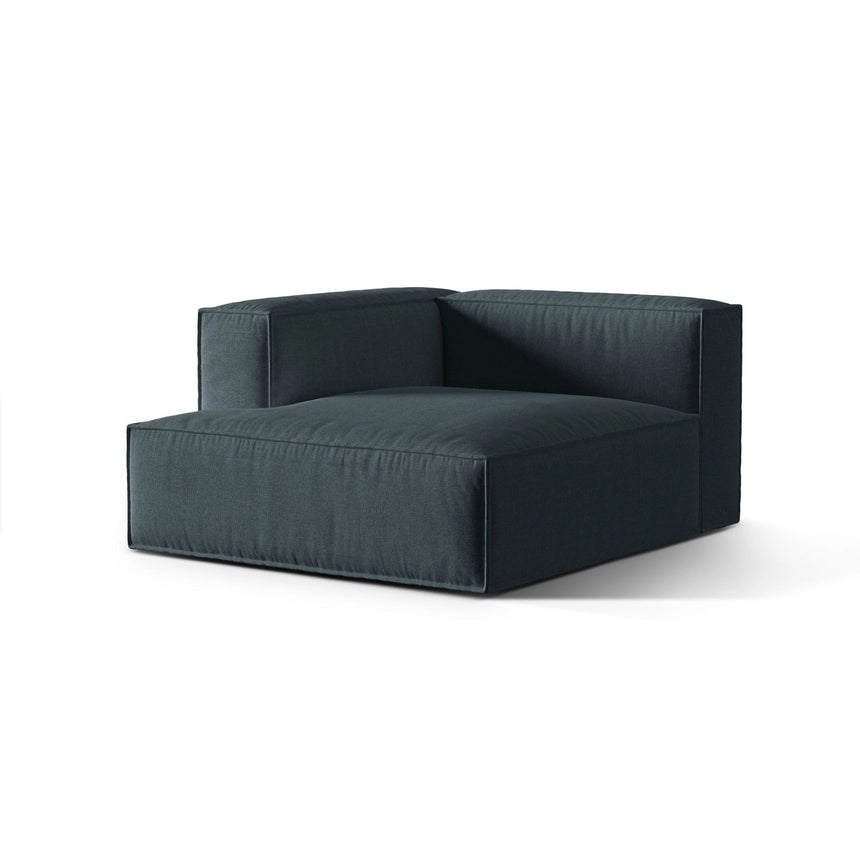 Nuria Modulares Sofa Sitzelement, Linke Seite, aus Strukturierter Stoff in Deep Petrol (Liberty 13), 147x127 cm von Micadoni – Bild 3