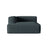 Nuria Modulares Sofa Sitzelement, Linke Seite, aus Strukturierter Stoff in Deep Petrol (Liberty 13), 147x147 cm von Micadoni – Bild 1