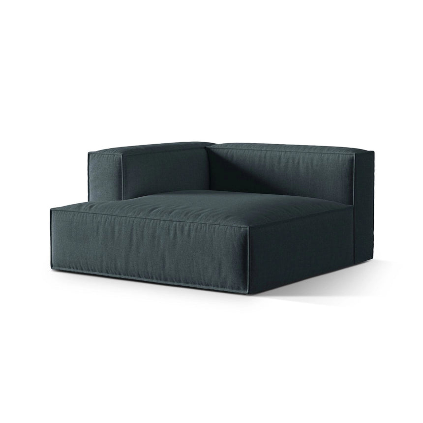 Nuria Modulares Sofa Sitzelement, Linke Seite, aus Strukturierter Stoff in Deep Petrol (Liberty 13), 147x147 cm von Micadoni – Bild 3
