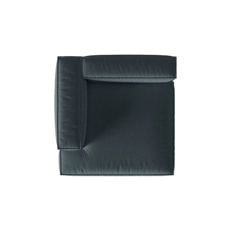Nuria Modulares Sofa Sitzelement, Linke Seite, aus Strukturierter Stoff in Deep Petrol (Liberty 13), 147x147 cm von Micadoni – Bild 5