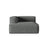 Nuria Modulares Sofa Sitzelement, Linke Seite, aus Strukturierter Stoff in Grau (Liberty 20), 147x127 cm von Micadoni – Bild 1