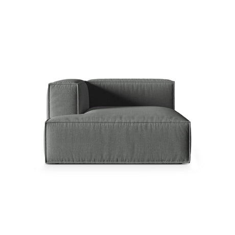 Nuria Modulares Sofa Sitzelement, Linke Seite, aus Strukturierter Stoff in Grau (Liberty 20), 147x127 cm von Micadoni – Bild 1