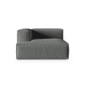 Nuria Modulares Sofa Sitzelement, Linke Seite, aus Strukturierter Stoff in Grau (Liberty 20), 147x127 cm von Micadoni – Bild 1