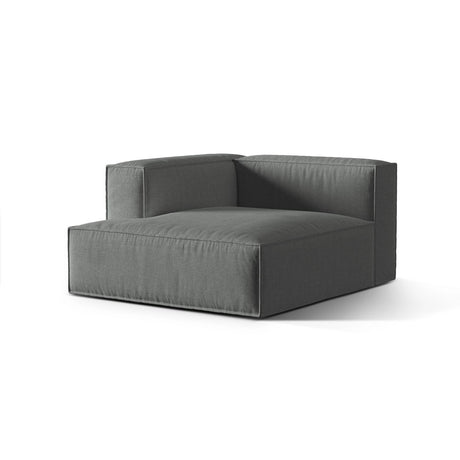 Nuria Modulares Sofa Sitzelement, Linke Seite, aus Strukturierter Stoff in Grau (Liberty 20), 147x127 cm von Micadoni – Bild 3