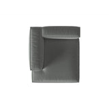 Nuria Modulares Sofa Sitzelement, Linke Seite, aus Strukturierter Stoff in Grau (Liberty 20), 147x127 cm von Micadoni – Bild 5