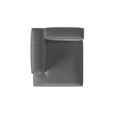 Nuria Modulares Sofa Sitzelement, Linke Seite, aus Strukturierter Stoff in Grau (Liberty 20), 147x127 cm von Micadoni – Bild 5
