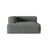 Nuria Modulares Sofa Sitzelement, Linke Seite, aus Strukturierter Stoff in Grau (Liberty 20), 147x147 cm von Micadoni – Bild 1