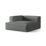Nuria Modulares Sofa Sitzelement, Linke Seite, aus Strukturierter Stoff in Grau (Liberty 20), 147x147 cm von Micadoni – Bild 3