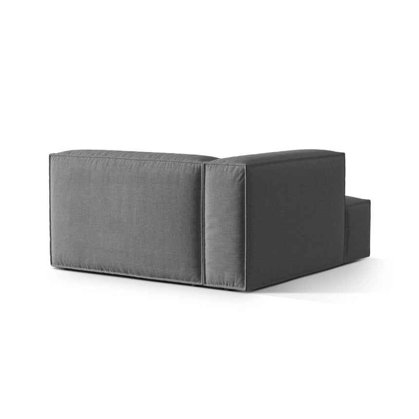 Nuria Modulares Sofa Sitzelement, Linke Seite, aus Strukturierter Stoff in Grau (Liberty 20), 147x147 cm von Micadoni – Bild 4