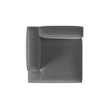 Nuria Modulares Sofa Sitzelement, Linke Seite, aus Strukturierter Stoff in Grau (Liberty 20), 147x147 cm von Micadoni – Bild 5