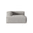 Nuria Modulares Sofa Sitzelement, Linke Seite, aus Strukturierter Stoff in Hellgrau (Liberty 18), 147x127 cm von Micadoni – Bild 1