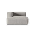 Nuria Modulares Sofa Sitzelement, Linke Seite, aus Strukturierter Stoff in Hellgrau (Liberty 18), 147x127 cm von Micadoni – Bild 1