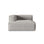 Nuria Modulares Sofa Sitzelement, Linke Seite, aus Strukturierter Stoff in Hellgrau (Liberty 18), 147x127 cm von Micadoni – Bild 1