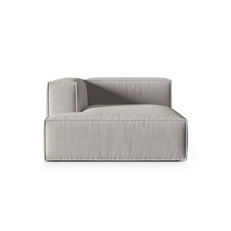Nuria Modulares Sofa Sitzelement, Linke Seite, aus Strukturierter Stoff in Hellgrau (Liberty 18), 147x127 cm von Micadoni – Bild 1