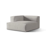 Nuria Modulares Sofa Sitzelement, Linke Seite, aus Strukturierter Stoff in Hellgrau (Liberty 18), 147x127 cm von Micadoni – Bild 3