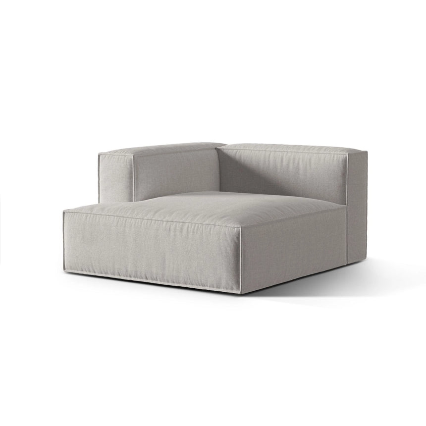 Nuria Modulares Sofa Sitzelement, Linke Seite, aus Strukturierter Stoff in Hellgrau (Liberty 18), 147x127 cm von Micadoni – Bild 3