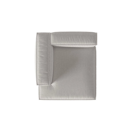 Nuria Modulares Sofa Sitzelement, Linke Seite, aus Strukturierter Stoff in Hellgrau (Liberty 18), 147x127 cm von Micadoni – Bild 5