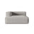 Nuria Modulares Sofa Sitzelement, Linke Seite, aus Strukturierter Stoff in Hellgrau (Liberty 18), 147x147 cm von Micadoni – Bild 1