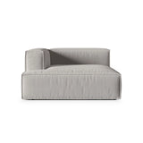 Nuria Modulares Sofa Sitzelement, Linke Seite, aus Strukturierter Stoff in Hellgrau (Liberty 18), 147x147 cm von Micadoni – Bild 1
