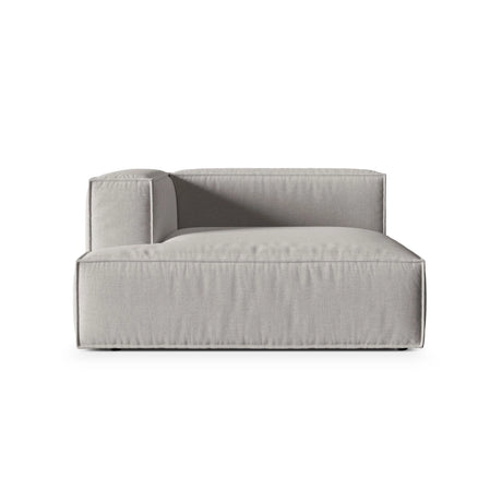 Nuria Modulares Sofa Sitzelement, Linke Seite, aus Strukturierter Stoff in Hellgrau (Liberty 18), 147x147 cm von Micadoni – Bild 1