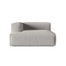 Nuria Modulares Sofa Sitzelement, Linke Seite, aus Strukturierter Stoff in Hellgrau (Liberty 18), 147x147 cm von Micadoni – Bild 1