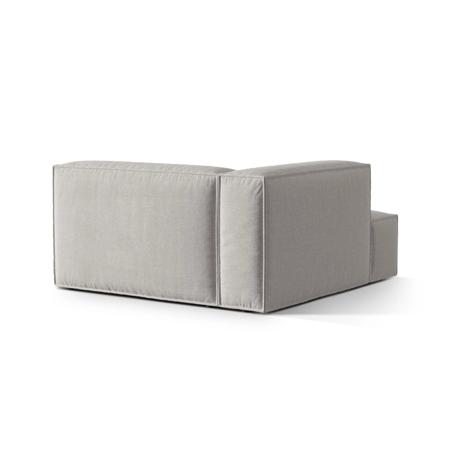 Nuria Modulares Sofa Sitzelement, Linke Seite, aus Strukturierter Stoff in Hellgrau (Liberty 18), 147x147 cm von Micadoni – Bild 4