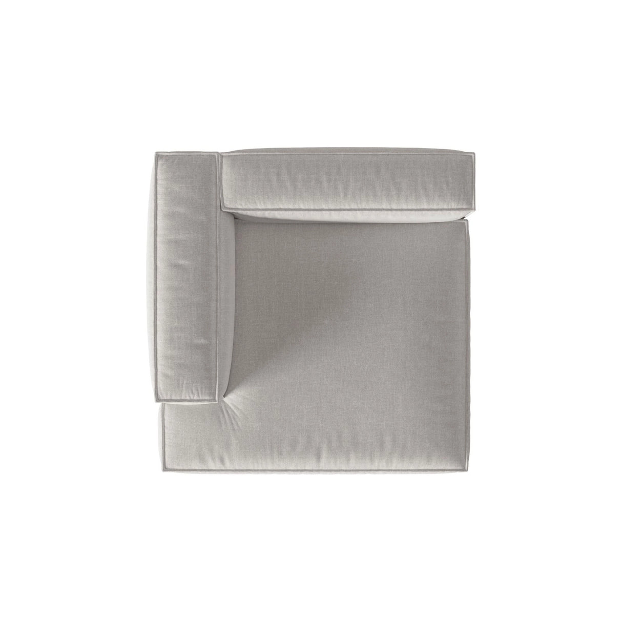 Nuria Modulares Sofa Sitzelement, Linke Seite, aus Strukturierter Stoff in Hellgrau (Liberty 18), 147x147 cm von Micadoni – Bild 5