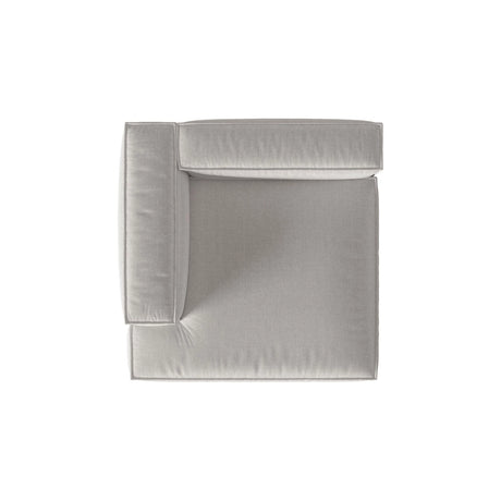 Nuria Modulares Sofa Sitzelement, Linke Seite, aus Strukturierter Stoff in Hellgrau (Liberty 18), 147x147 cm von Micadoni – Bild 5