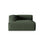 Nuria Modulares Sofa Sitzelement, Linke Seite, aus Strukturierter Stoff in Moosgrün (Liberty 12), 147x127 cm von Micadoni – Bild 1