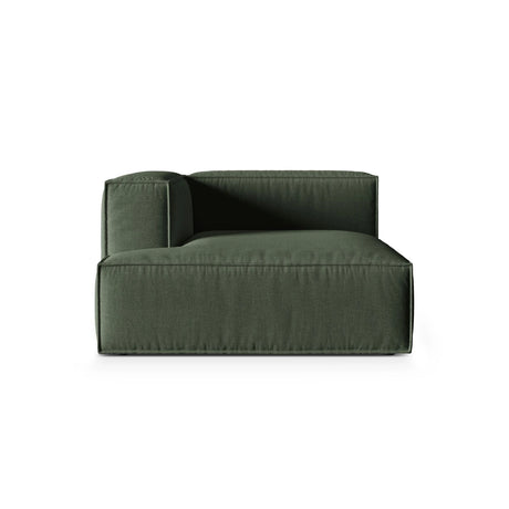 Nuria Modulares Sofa Sitzelement, Linke Seite, aus Strukturierter Stoff in Moosgrün (Liberty 12), 147x127 cm von Micadoni – Bild 1
