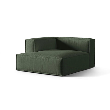 Nuria Modulares Sofa Sitzelement, Linke Seite, aus Strukturierter Stoff in Moosgrün (Liberty 12), 147x127 cm von Micadoni – Bild 3