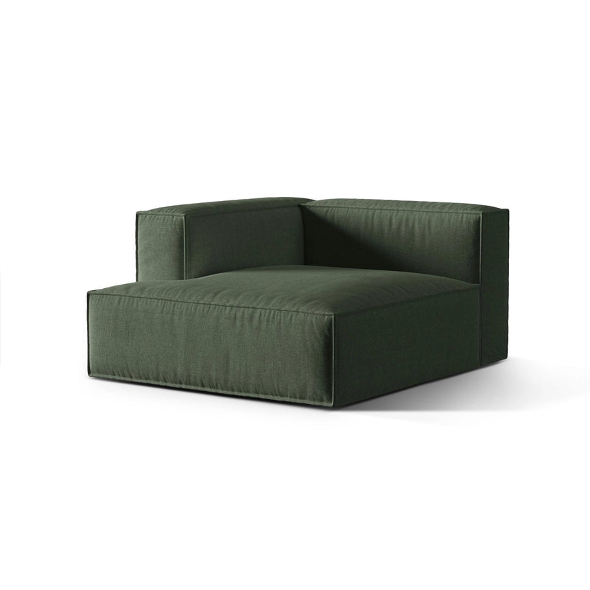 Nuria Modulares Sofa Sitzelement, Linke Seite, aus Strukturierter Stoff in Moosgrün (Liberty 12), 147x127 cm von Micadoni – Bild 3