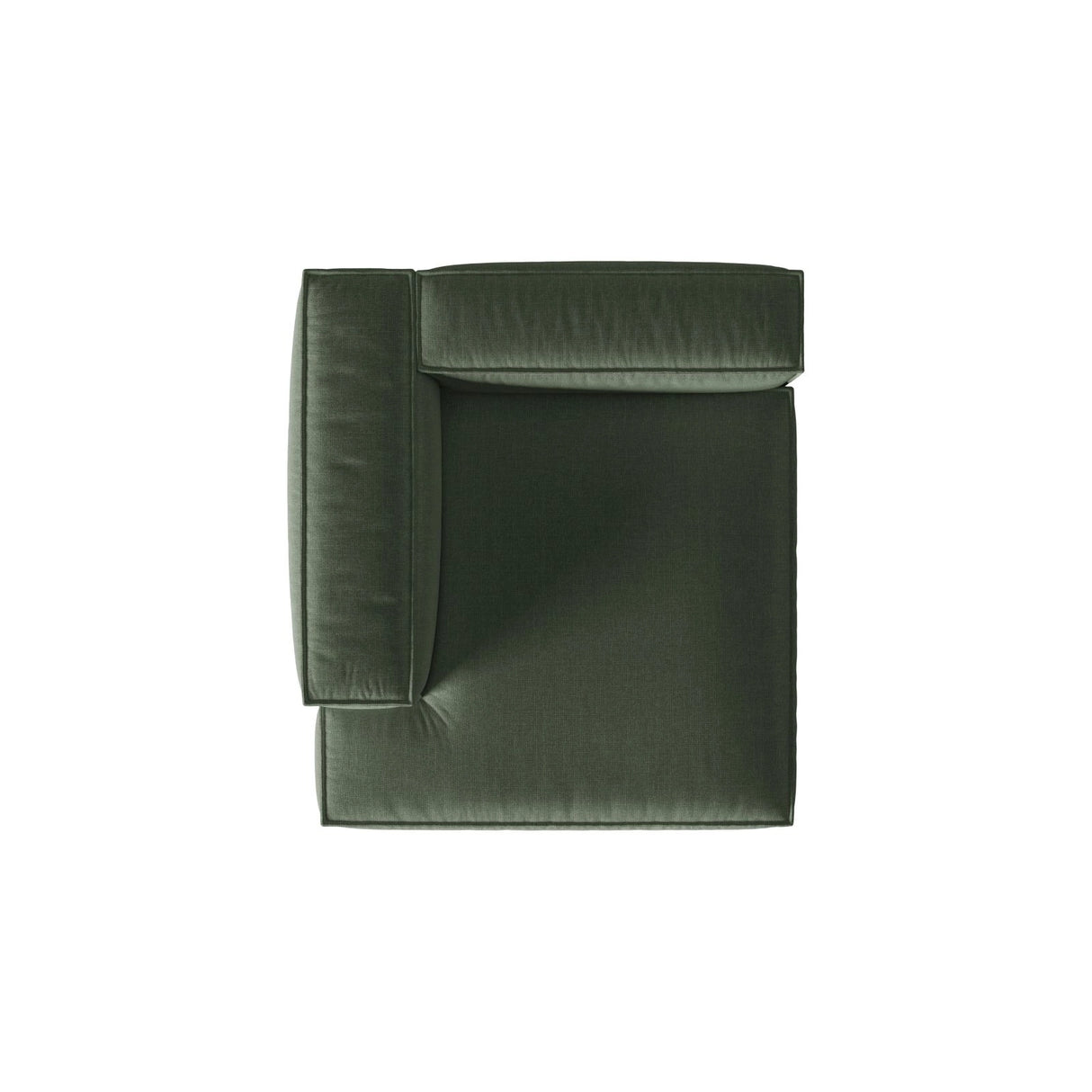 Nuria Modulares Sofa Sitzelement, Linke Seite, aus Strukturierter Stoff in Moosgrün (Liberty 12), 147x127 cm von Micadoni – Bild 5