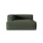 Nuria Modulares Sofa Sitzelement, Linke Seite, aus Strukturierter Stoff in Moosgrün (Liberty 12), 147x147 cm von Micadoni – Bild 1