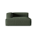 Nuria Modulares Sofa Sitzelement, Linke Seite, aus Strukturierter Stoff in Moosgrün (Liberty 12), 147x147 cm von Micadoni – Bild 1