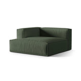 Nuria Modulares Sofa Sitzelement, Linke Seite, aus Strukturierter Stoff in Moosgrün (Liberty 12), 147x147 cm von Micadoni – Bild 3