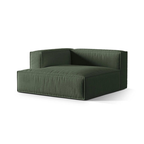 Nuria Modulares Sofa Sitzelement, Linke Seite, aus Strukturierter Stoff in Moosgrün (Liberty 12), 147x147 cm von Micadoni – Bild 3