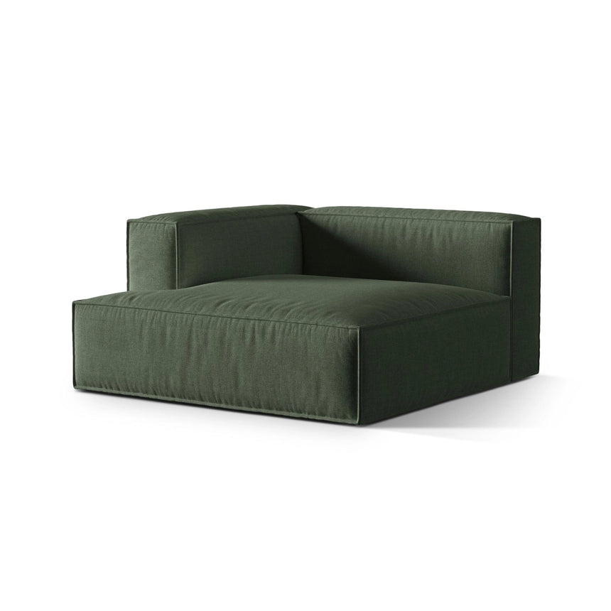 Nuria Modulares Sofa Sitzelement, Linke Seite, aus Strukturierter Stoff in Moosgrün (Liberty 12), 147x147 cm von Micadoni – Bild 3