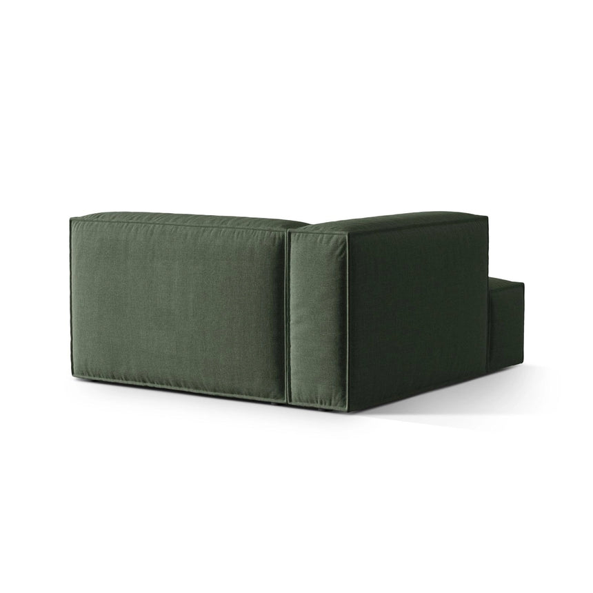 Nuria Modulares Sofa Sitzelement, Linke Seite, aus Strukturierter Stoff in Moosgrün (Liberty 12), 147x147 cm von Micadoni – Bild 4