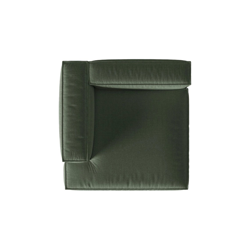 Nuria Modulares Sofa Sitzelement, Linke Seite, aus Strukturierter Stoff in Moosgrün (Liberty 12), 147x147 cm von Micadoni – Bild 5