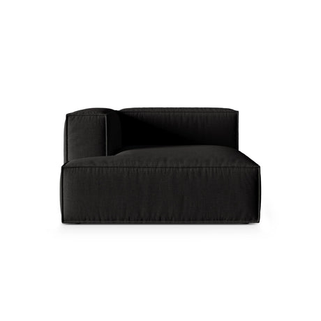 Nuria Modulares Sofa Sitzelement, Linke Seite, aus Strukturierter Stoff in Schwarz (Liberty 22), 147x127 cm von Micadoni – Bild 1