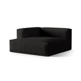 Nuria Modulares Sofa Sitzelement, Linke Seite, aus Strukturierter Stoff in Schwarz (Liberty 22), 147x147 cm von Micadoni – Bild 3